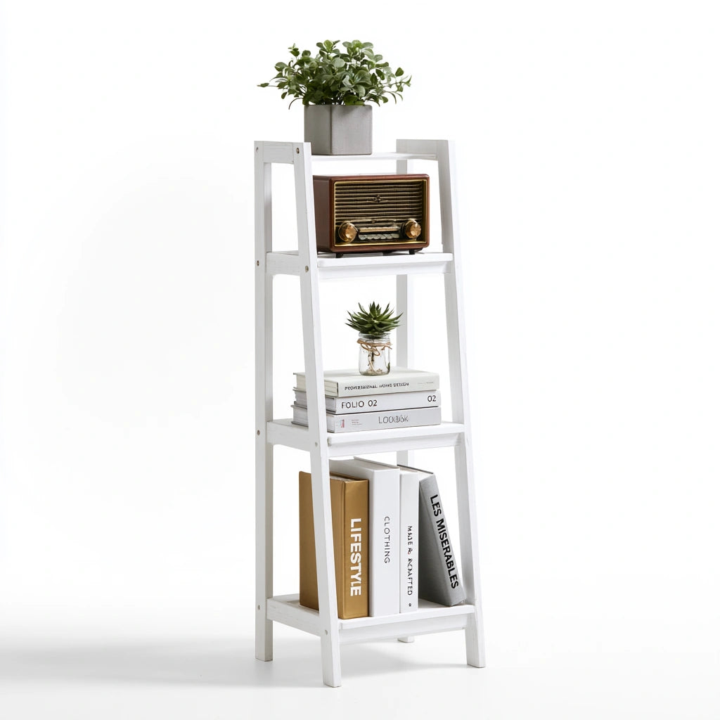Étagère de rangement en bois, coloris blanc