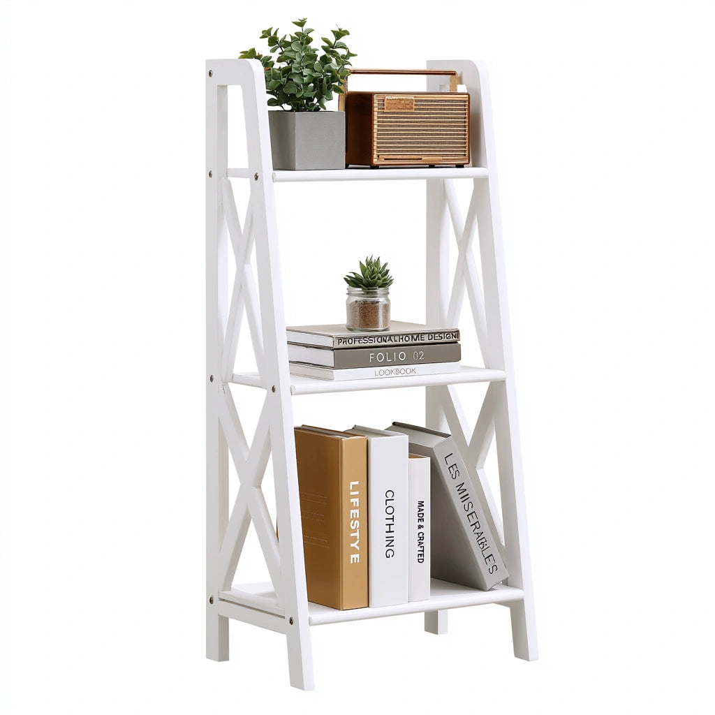 Étagère de rangement en bois, coloris blanc