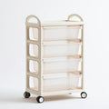 Chariot de rangement aux lignes épurées sur roulettes à trois niveaux, coloris gris